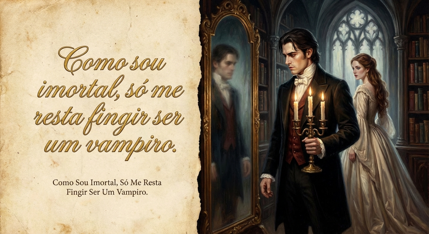 Como sou imortal, só me resta fingir ser um vampiro.